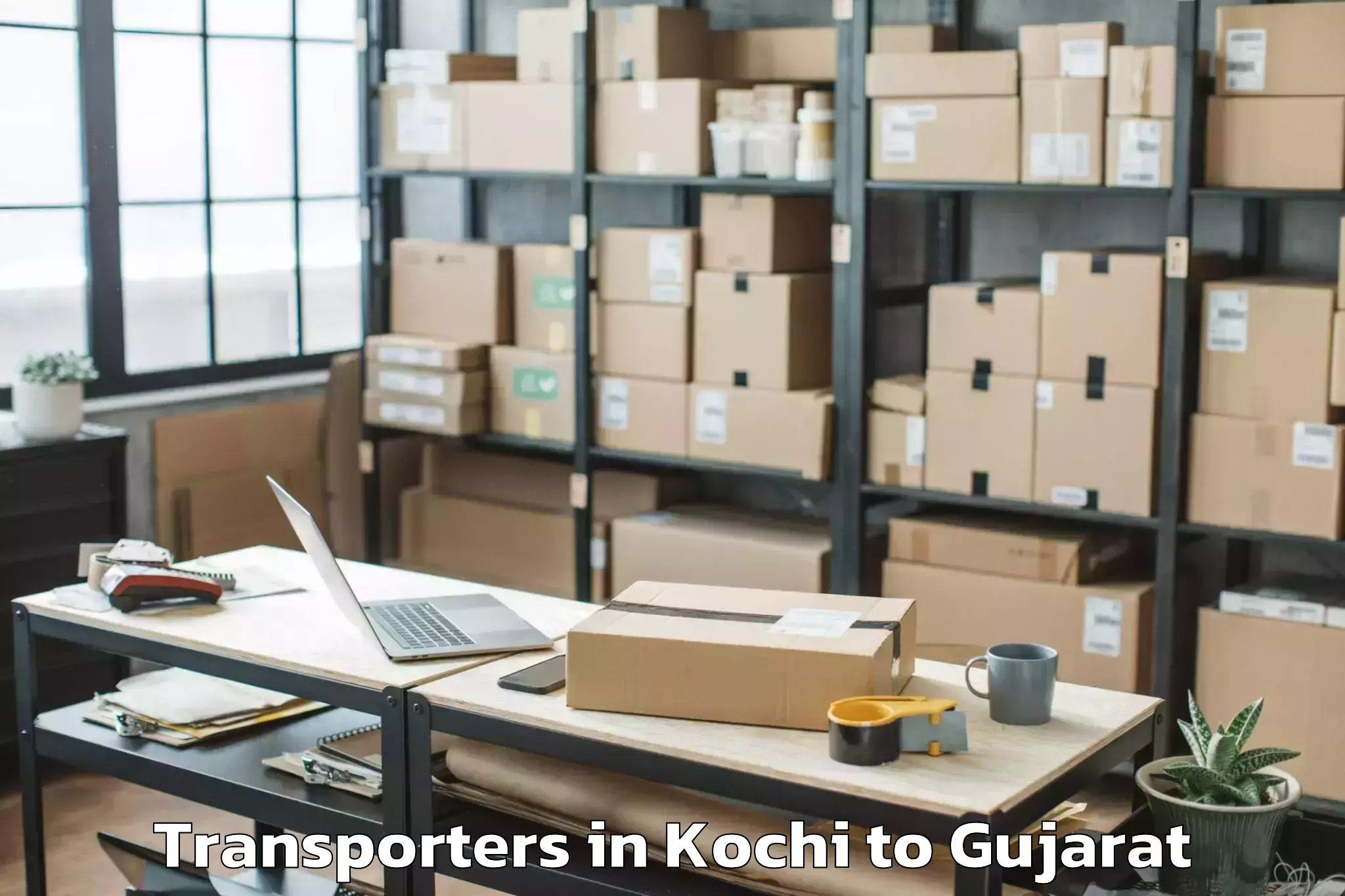 Kochi to Jasdan Transporters Booking